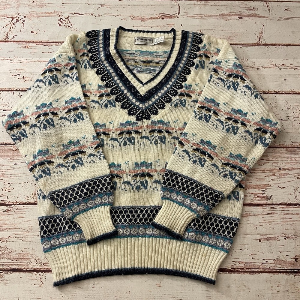 Vintage Western Connection of California Sweater Women's Size Large Retro